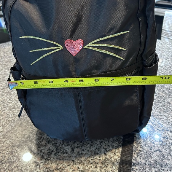 BLACK KITTEN BACKPACK • Medium • NWT • - Picture 8 of 11